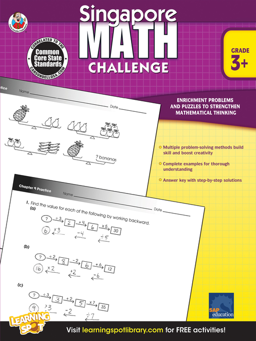Title details for Singapore Math Challenge, Grades 3 - 5 by Frank Schaffer Publications - Wait list